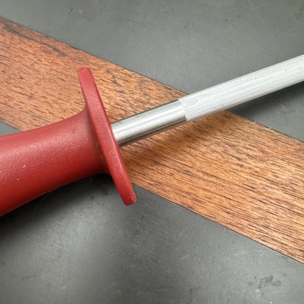 Vintage HTF KitchenAid Red Sharpening Honing Knife Tool 13.5